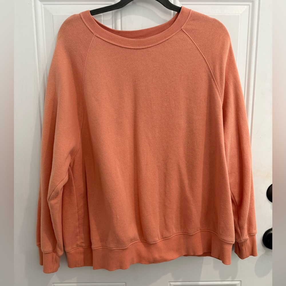 Old Navy Coral Pullover/Sweatshirt. Oversized. Size Medium. - Picture 2 of 8